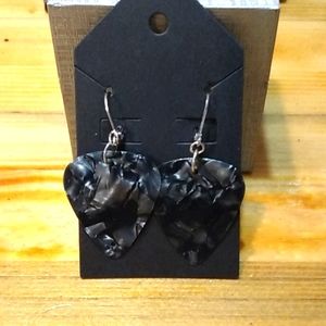 Guitar pick earrings